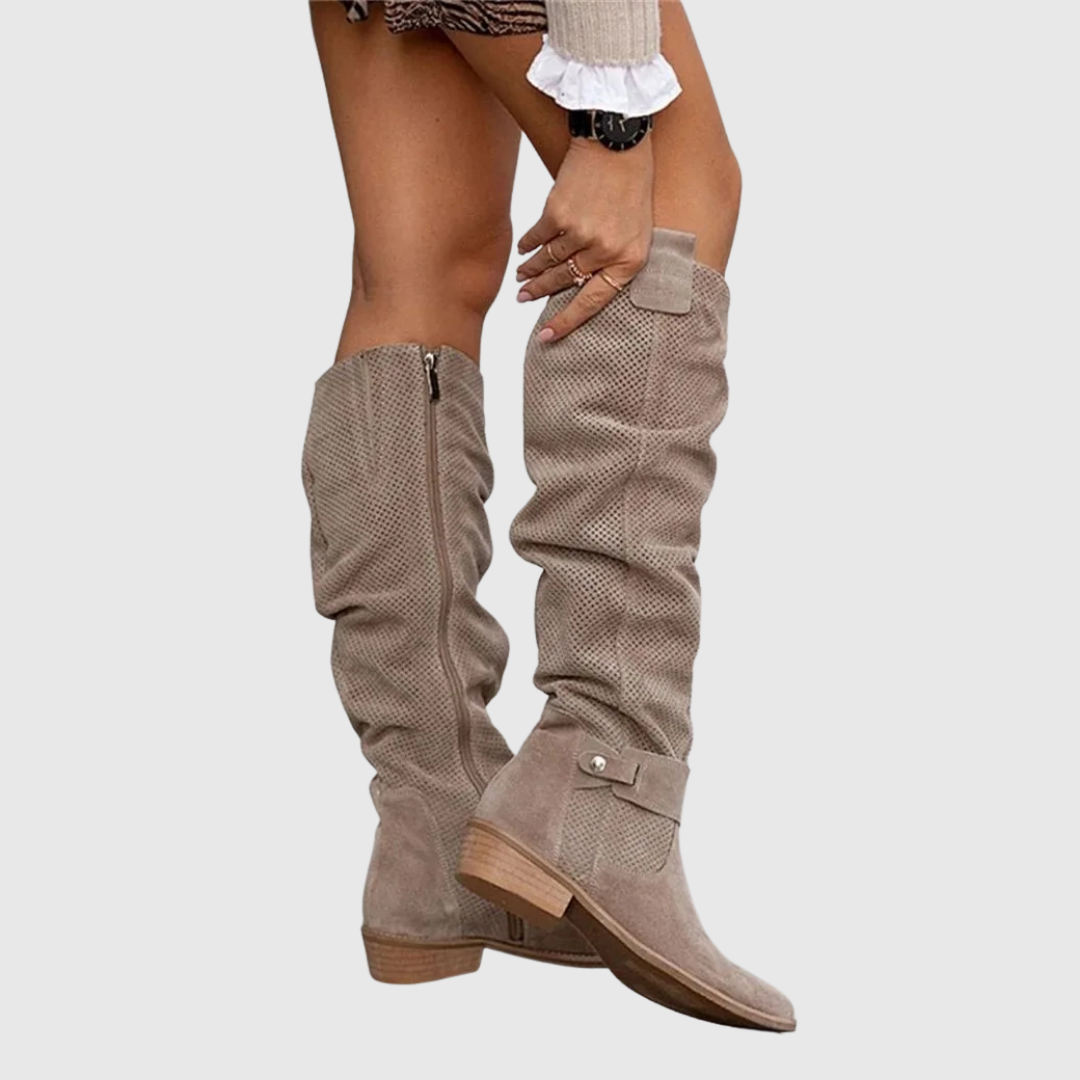 Elvoria | Luxe Knee-High Leather Boots