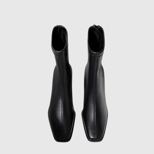 Ivyra | Square-Toe Warm Ankle Boots