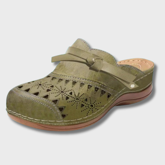 Nicolina™ | Orthopedic Bow Hollow-Out Flat Mules