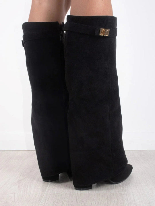 HARRIET | WOMEN'S LEATHER THIGH-HIGH BOOTS WITH BUCKLE