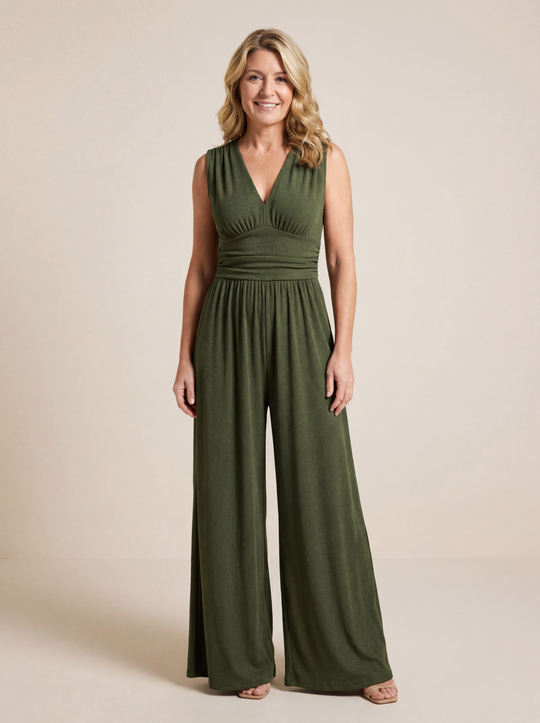 CHARITY – Chic Sleeveless Wide-Leg Jumpsuit