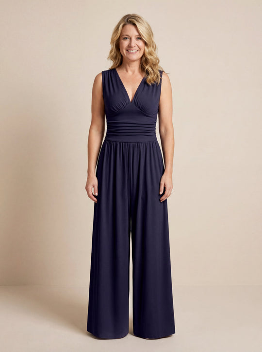 CHARITY – Chic Sleeveless Wide-Leg Jumpsuit